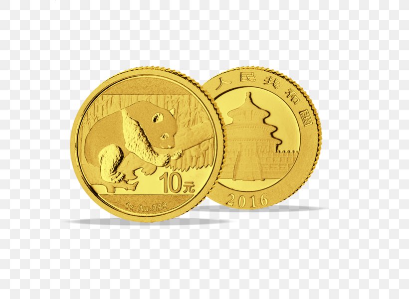 Coin Chinese Gold Panda Giant Panda China, PNG, 600x600px, Coin, Bullion, China, Chinese Gold Panda, Commemorative Coin Download Free