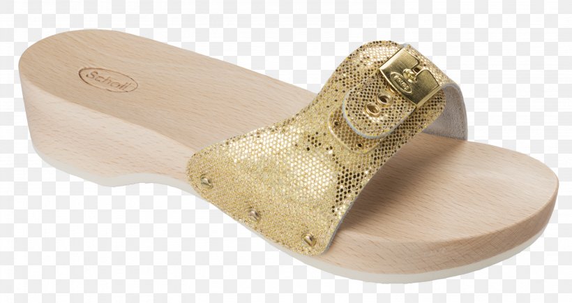Slipper Shoe Dr. Scholl's Clog Scholl Pescura Heel, PNG, 2968x1572px, Slipper, Beige, Clog, Einlegesohle, Footwear Download Free