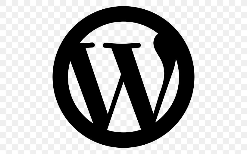 WordPress Web Development Theme Blog, PNG, 512x512px, Wordpress, Area, Black And White, Blog, Brand Download Free