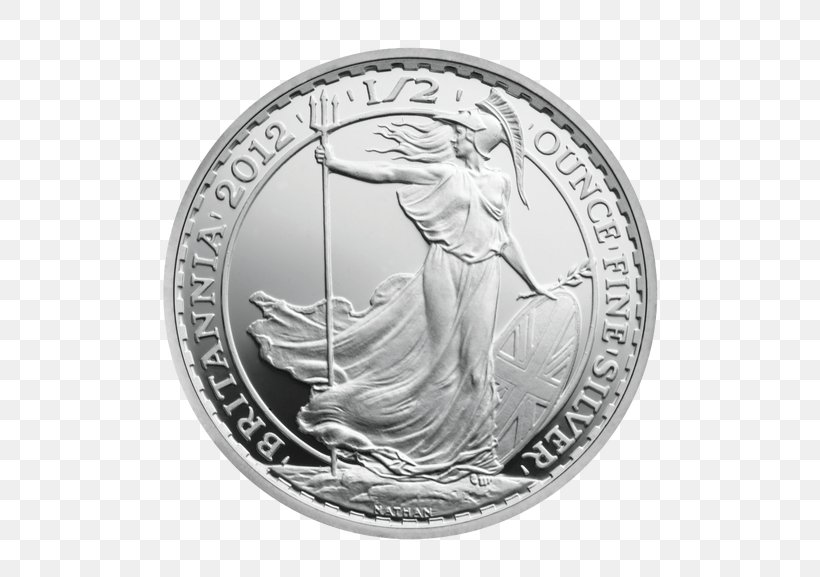 Coin United Kingdom Silver Britannia Pound Sterling, PNG, 600x577px, Coin, Black And White, Britannia, Bullion Coin, Currency Download Free
