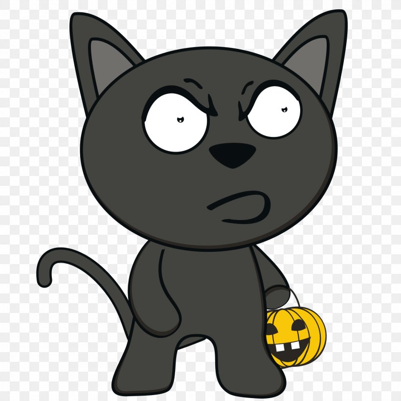 Halloween Cartoon Dessin Animxe9 Illustration, PNG, 1500x1500px, Halloween, Animation, Black, Black Cat, Caricature Download Free