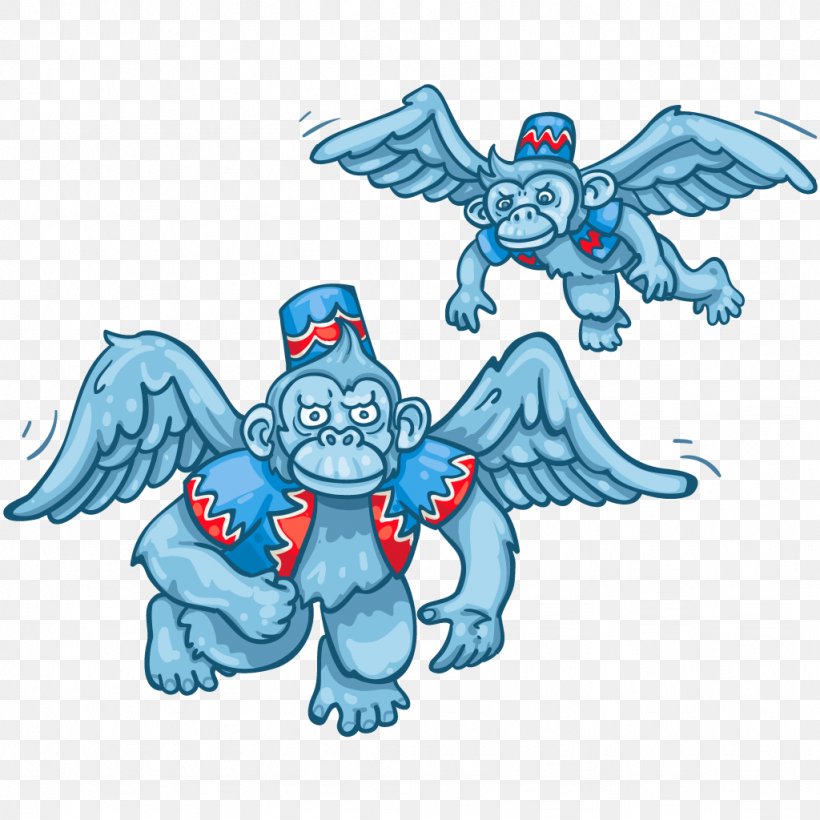 Winged Monkeys The Wizard Wicked Witch Of The West Clip Art, PNG, 1024x1024px, Winged Monkeys, Animal Figure, Art, Artwork, Cartoon Download Free