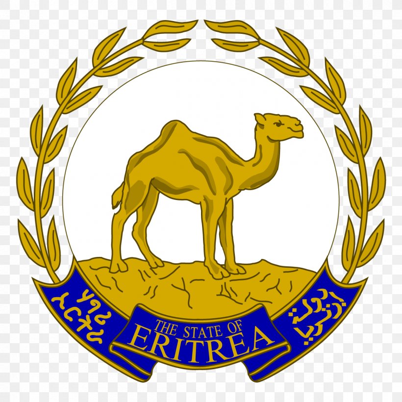 Embassy Of Eritrea Ethiopia Flag Of Eritrea Stock Photography, PNG, 1200x1200px, Eritrea, Arabian Camel, Camel, Camelid, Crest Download Free