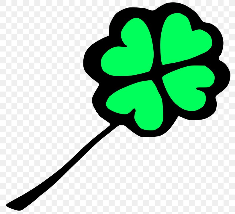 Luck Four-leaf Clover Free Content Clip Art, PNG, 800x748px, Luck, Artwork, Clover, Drawing, Flora Download Free