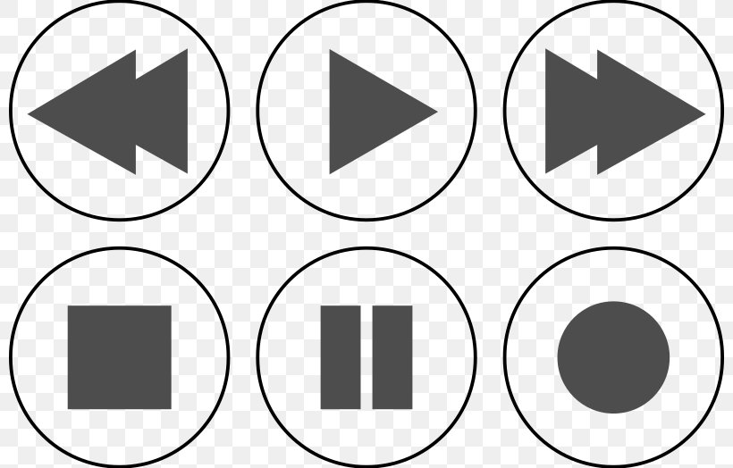 Button Media Player Clip Art, PNG, 800x524px, Button, Area, Black, Black And White, Brand Download Free