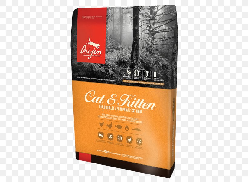 Orijen Cat & Kitten Dry Cat Food Orijen Cat & Kitten Dry Cat Food, PNG, 600x600px, Cat Food, Brand, Carbohydrate, Cat, Dog Download Free