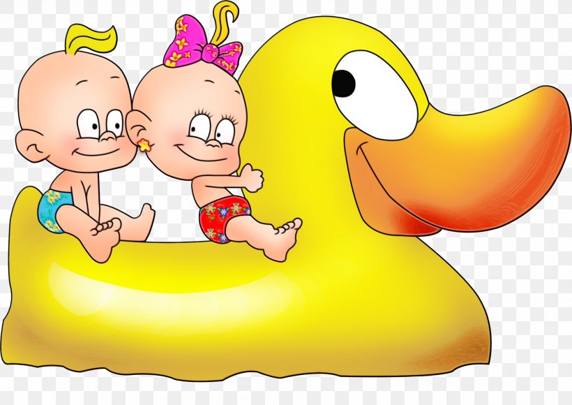 Cartoon Clip Art Yellow Sharing Rubber Ducky, PNG, 1808x1280px, Watercolor, Cartoon, Child, Paint, Rubber Ducky Download Free