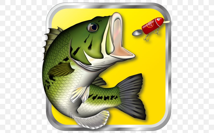 Virtual Bass Fishing 3D Real Fishing Games Sega Bass Fishing Black Basses, PNG, 512x512px, Fishing Games, Amphibian, Android, Angling, Bass Download Free