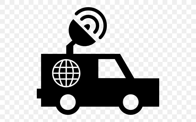 Broadcasting Media Satellite Clip Art, PNG, 512x512px, Broadcasting, Area, Black, Black And White, Brand Download Free