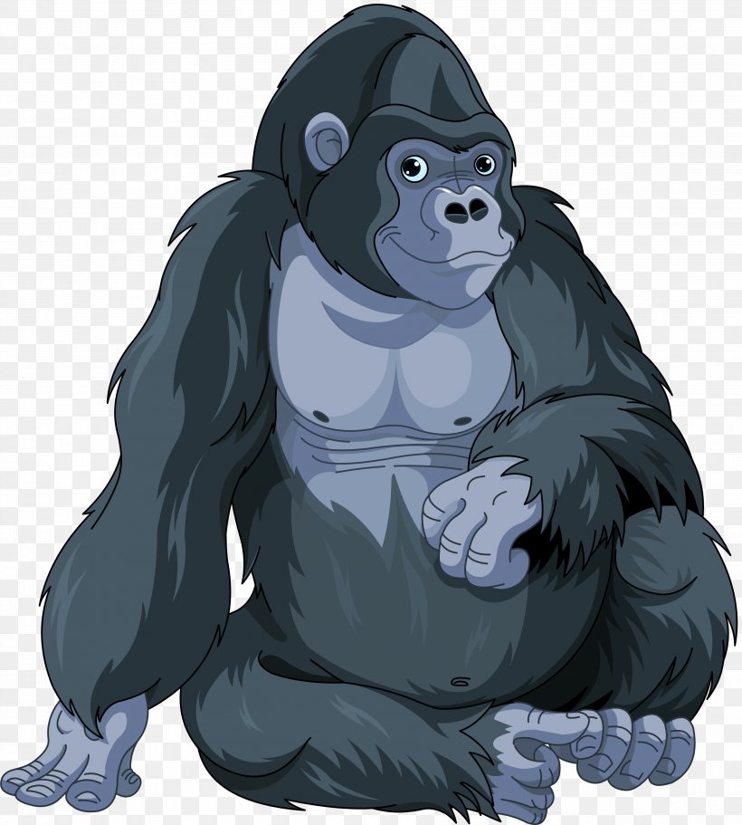 Gorilla Ape Clip Art, PNG, 3599x4000px, Gorilla, Ape, Bear, Chimpanzee, Common Chimpanzee Download Free