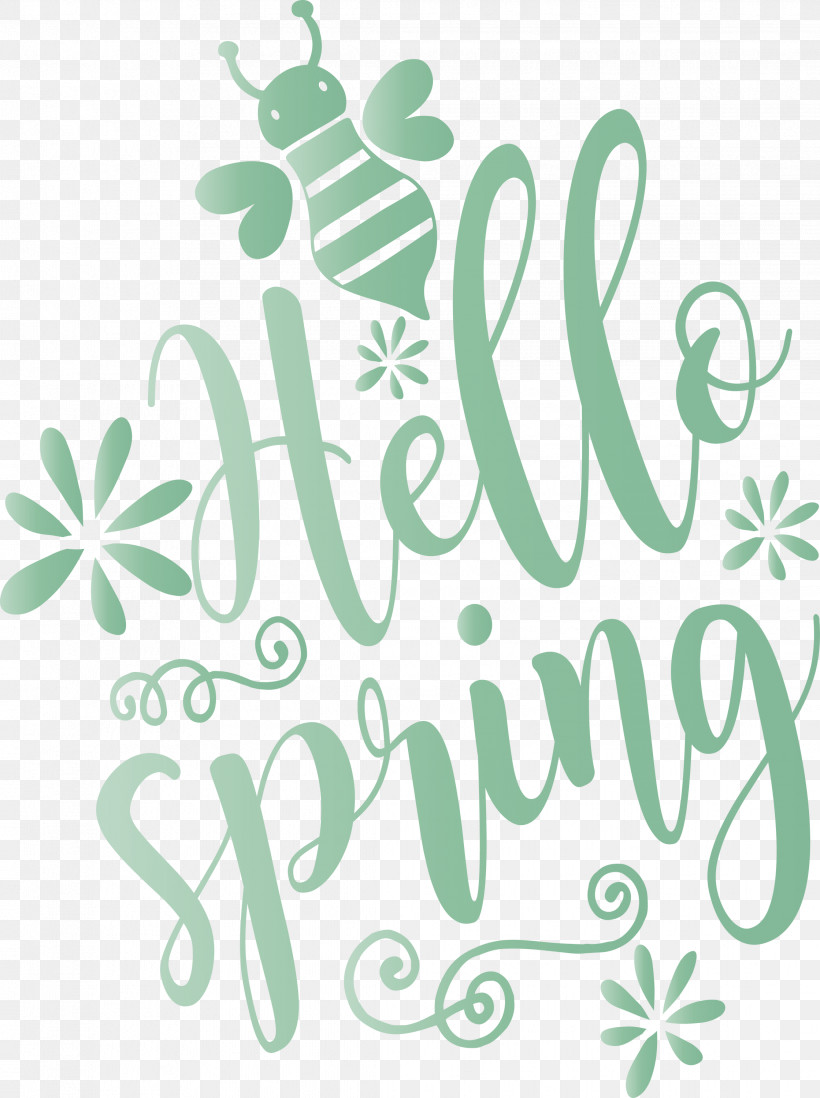 Hello Spring Spring, PNG, 2239x3000px, Hello Spring, Calligraphy, Green, Logo, Plant Download Free
