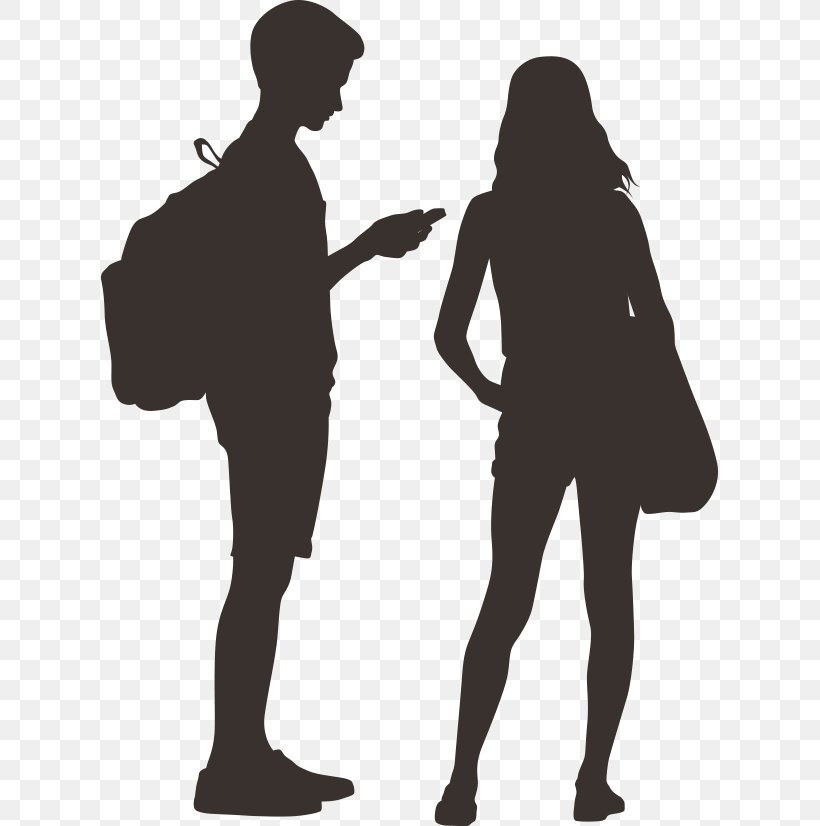 Silhouette Drawing Royalty-free, PNG, 617x826px, Silhouette, Adolescence, Adult, Black And White, Cartoon Download Free