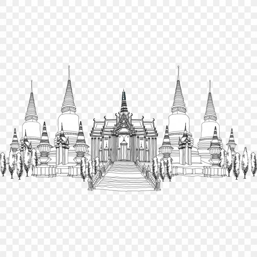 Thailand Architecture Architectural Style Drawing, PNG, 1181x1181px, Thailand, Architectural Style, Architecture, Art, Black And White Download Free