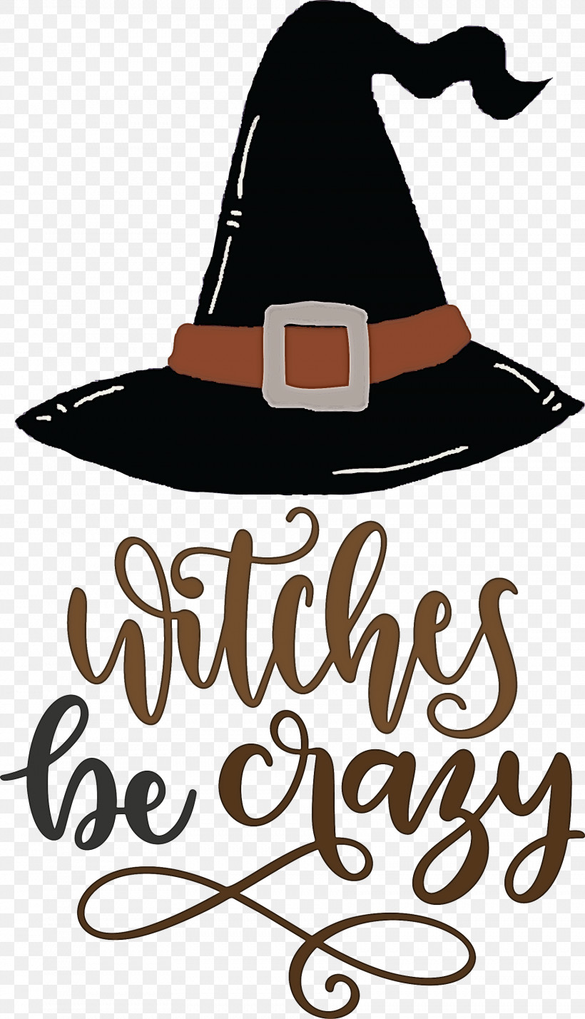 Happy Halloween Witches Be Crazy, PNG, 1722x3000px, Happy Halloween, Costume, Hat, Logo, Meter Download Free