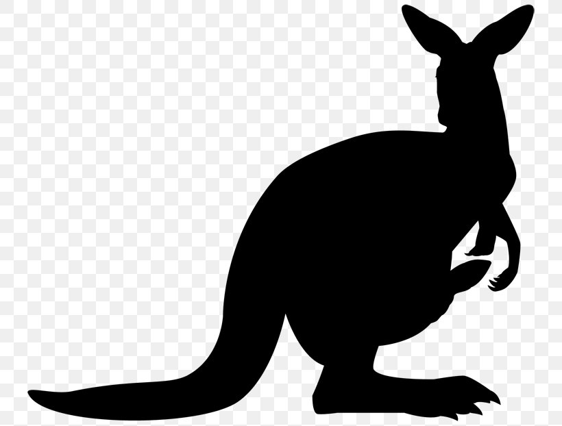 Cat Macropods Hare Clip Art Fauna, PNG, 750x622px, Cat, Animal Figure, Blackandwhite, Fauna, Hare Download Free