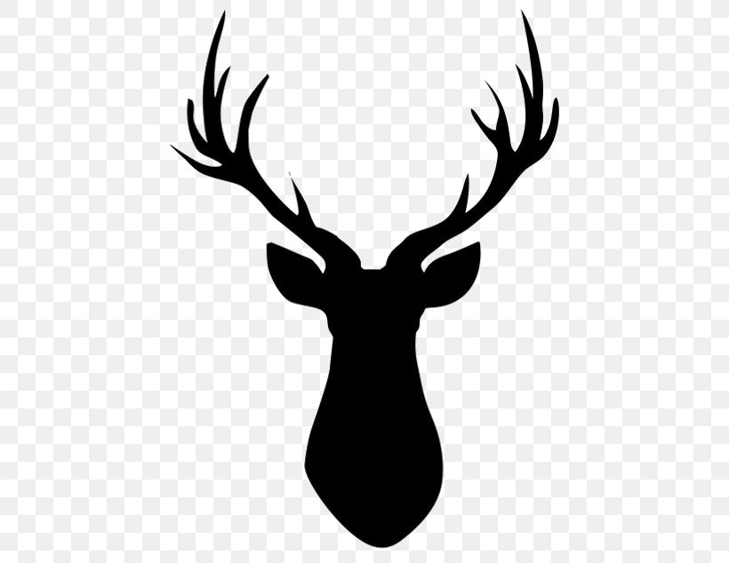 Reindeer Silhouette Clip Art, PNG, 563x634px, Deer, Antler, Art, Artwork, Black And White Download Free