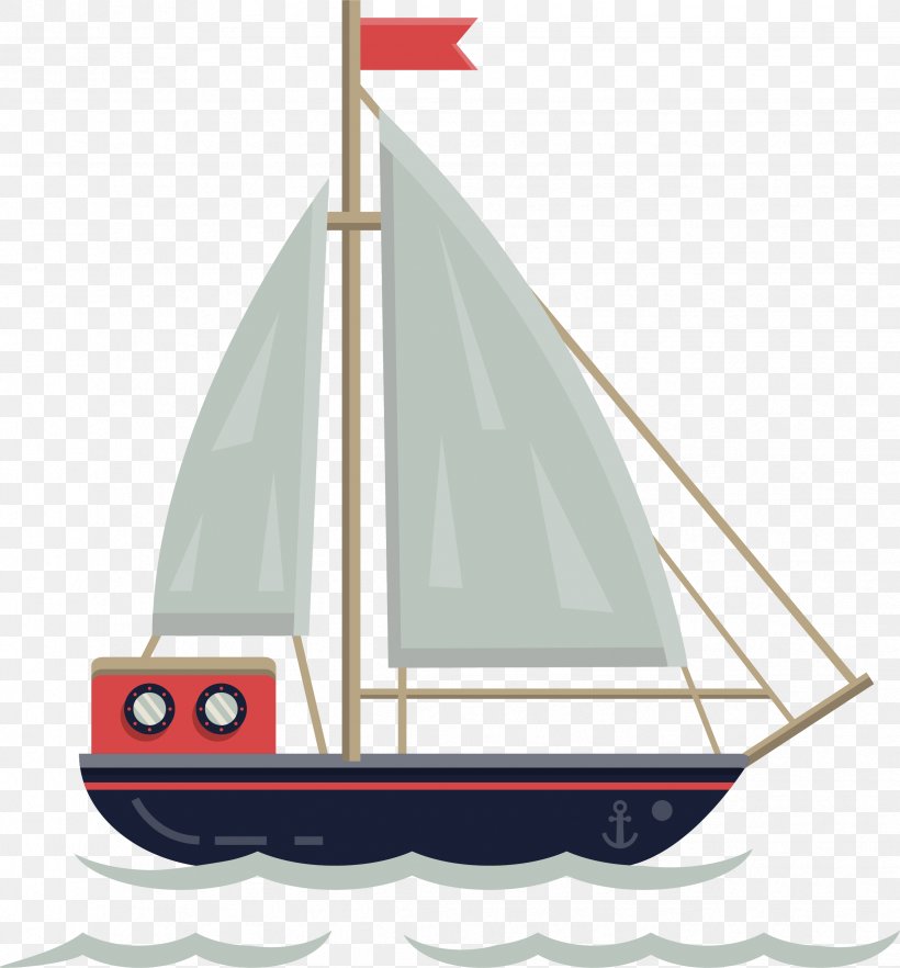Sailing Ship Illustration, PNG, 2442x2629px, Sail, Boat, Caravel, Cat Ketch, Flat Design Download Free