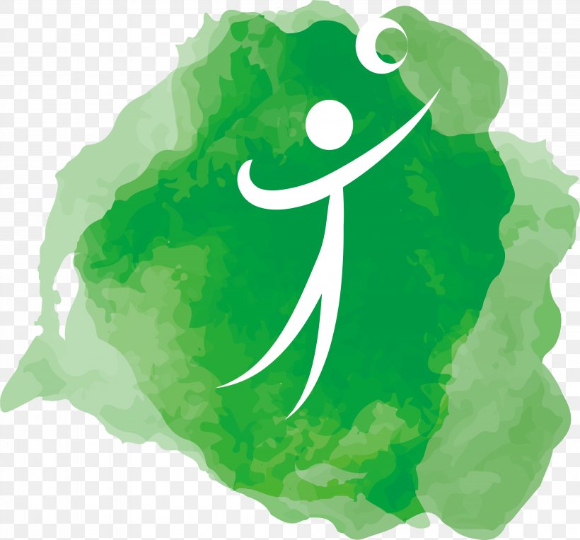 Logo Volleyball, PNG, 4406x4104px, Logo, Designer, Grass, Green, Leaf Download Free
