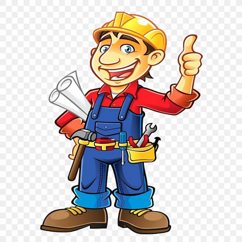 Cartoon Construction Worker Finger Gesture, PNG, 1000x1000px, Cartoon ...
