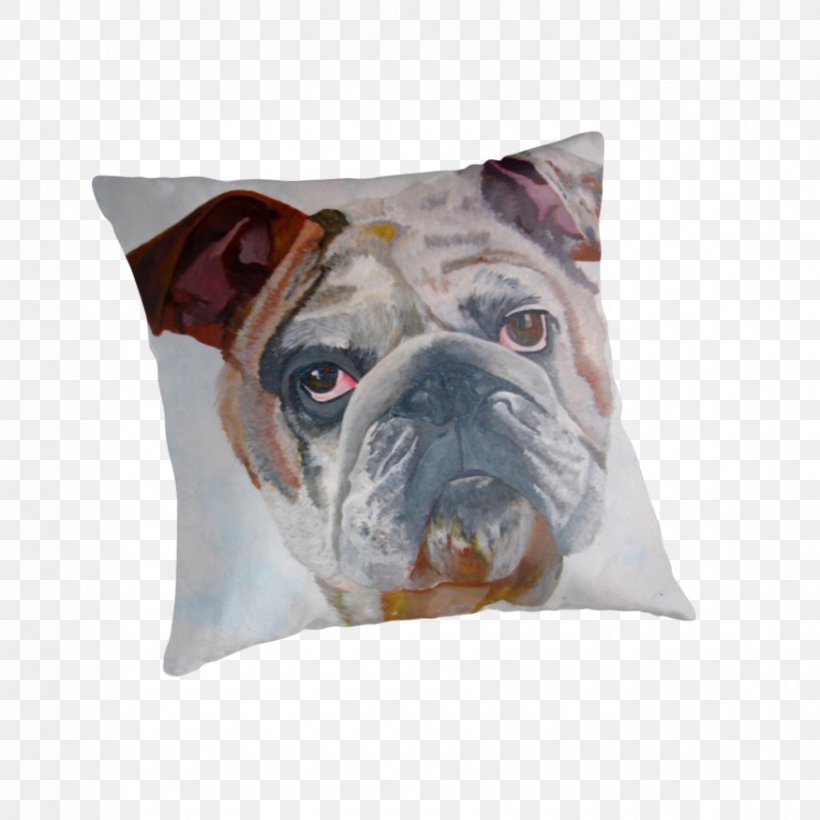 Dog Breed American Bulldog Throw Pillows Cushion, PNG, 875x875px, Dog Breed, American Bulldog, Breed, Bulldog, Bulldog Breeds Download Free