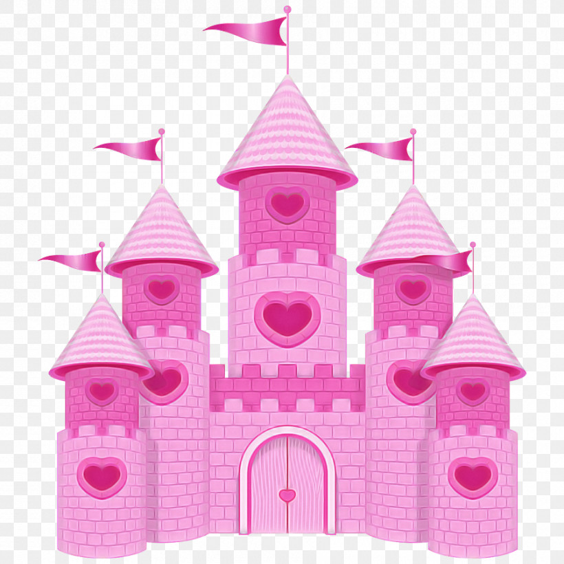 Pink Castle Magenta Building Architecture, PNG, 900x900px, Pink, Architecture, Building, Castle, Magenta Download Free