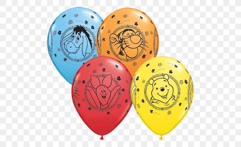 Winnie-the-Pooh Eeyore Piglet Tigger Balloon, PNG, 500x500px, Winniethepooh, Balloon, Birthday, Eeyore, Party Download Free
