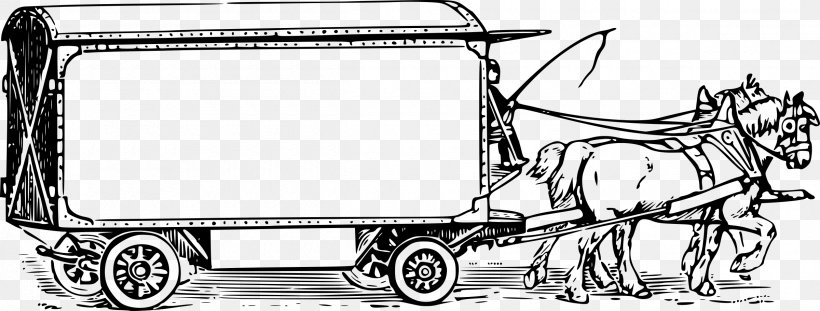 Car Horse Wagon Transport Clip Art, PNG, 2400x911px, Car, Automotive Design, Black And White, Carriage, Cart Download Free
