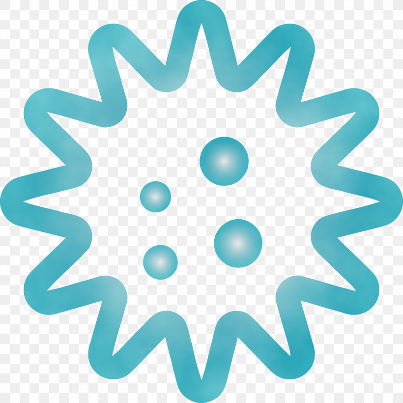 Aqua Turquoise Teal Pattern Turquoise, PNG, 3000x3000px, Virus, Aqua, Circle, Corona, Coronavirus Download Free