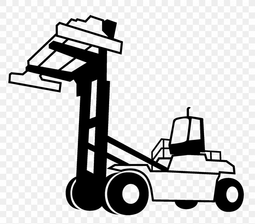 Forklift Reach Stacker Drawing Vehicle Clip Art, PNG, 1417x1248px, Forklift, Black And White, Counterweight, Drawing, Electric Motor Download Free