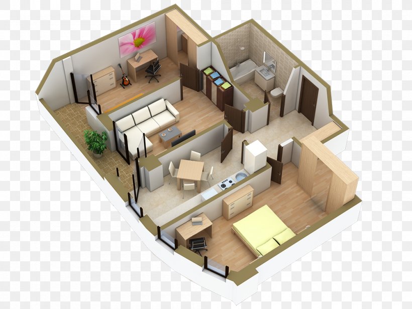 YIT Asuntomyynti Apartment Floor Plan Bed Двухкомнатная квартира, PNG, 1000x750px, Apartment, Bed, Floor, Floor Plan, Home Download Free