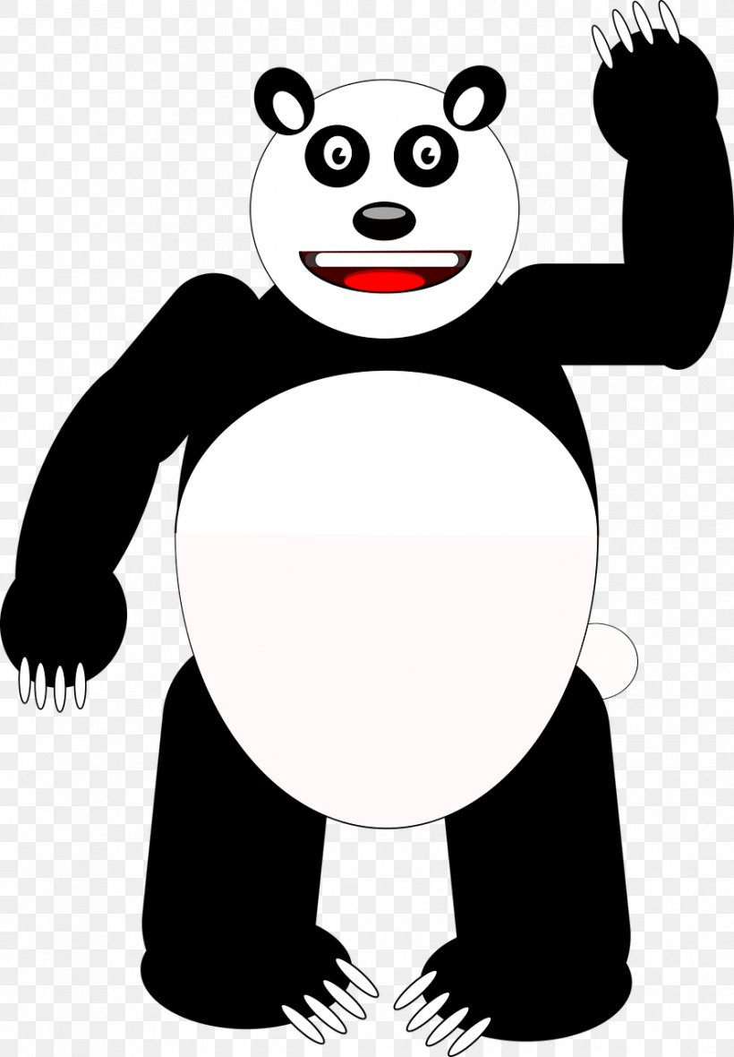 Giant Panda Bear Clip Art, PNG, 889x1280px, Giant Panda, Animation, Artwork, Bear, Black Download Free