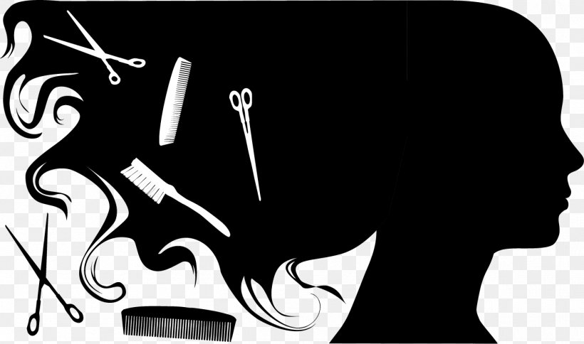 Beauty Parlour Hairdresser Personal Stylist Tiffany Hair Salon, PNG, 1357x801px, Beauty Parlour, Beauty, Black And White, Black Hair, Brand Download Free
