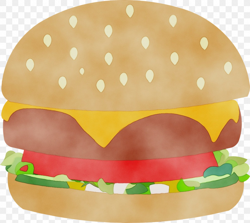 Hamburger, PNG, 1024x912px, Watercolor, Cheeseburger, Fast Food, Fast Food M, Fast Food Restaurant Download Free