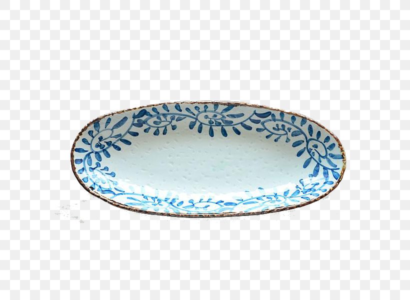 Ellipse Oval Ceramic Plate, PNG, 600x600px, Ellipse, Aqua, Blue And White Porcelain, Blue And White Pottery, Ceramic Download Free