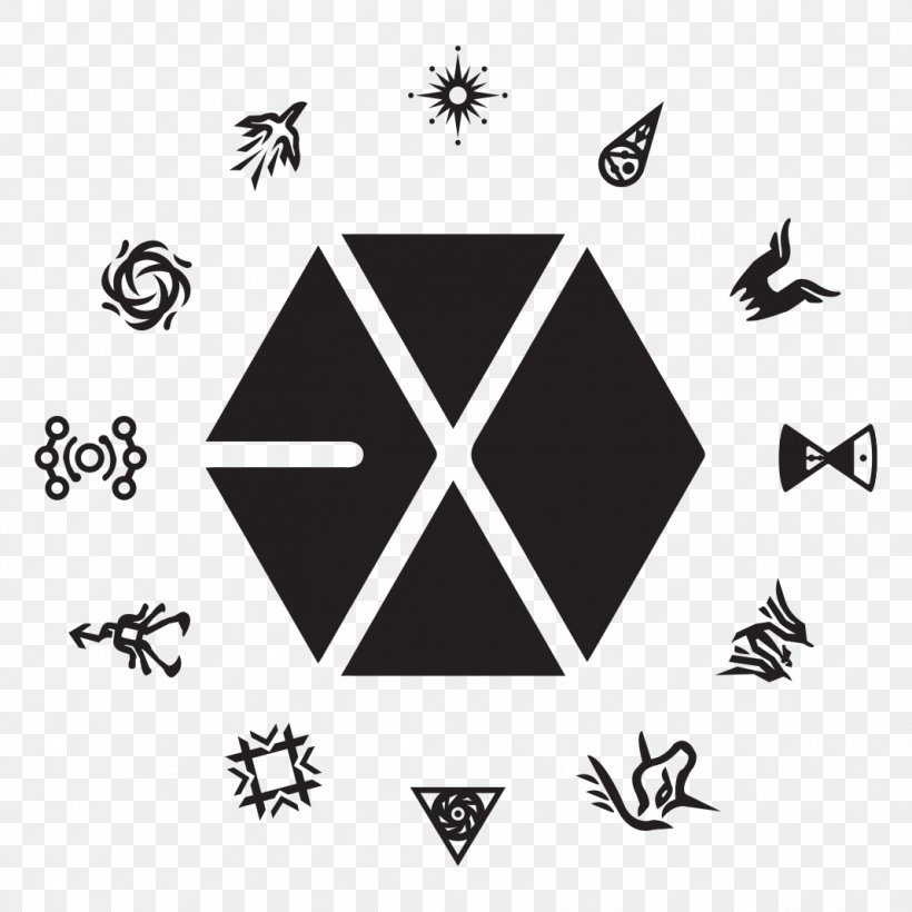 EXO Logo K-pop Image Mama, PNG, 1068x1068px, Exo, Area, Black, Black And White, Brand Download Free