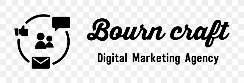 Bourn Craft Brand Advertising Digital Marketing, PNG, 3400x1162px, Brand, Advertising, Advertising Agency, Black, Black And White Download Free