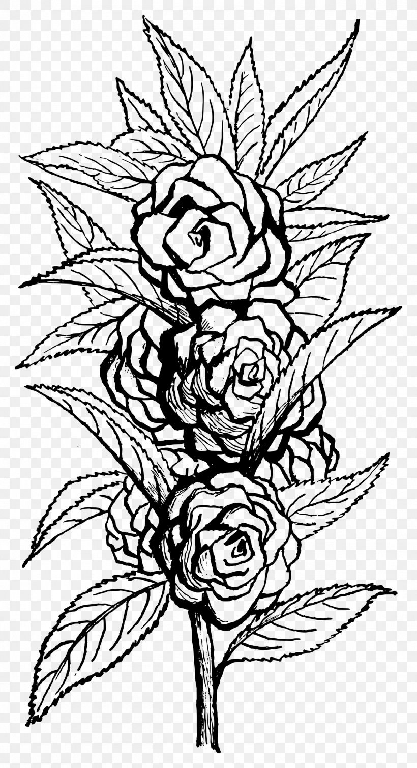 Floral Design Flower Clip Art, PNG, 1304x2400px, Floral Design, Art, Artwork, Black And White, Drawing Download Free