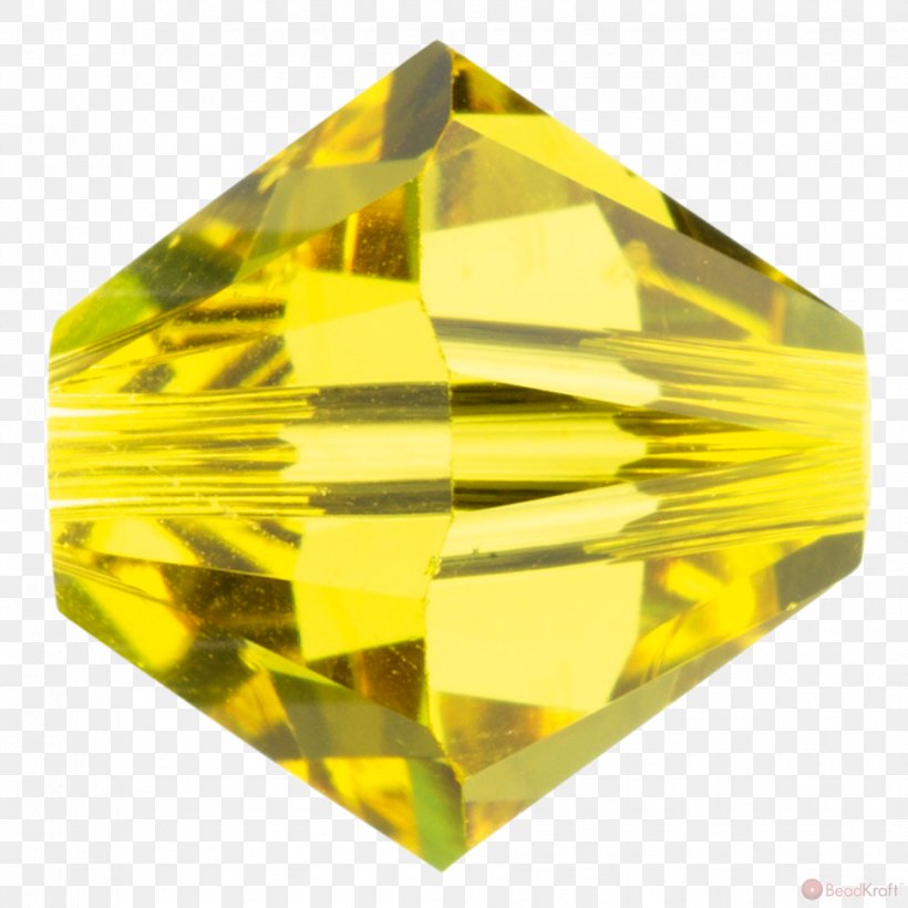 Yellow Crystal Swarovski AG Bicone Bead, PNG, 970x970px, Yellow, Bead, Bicone, Citrine, Crystal Download Free