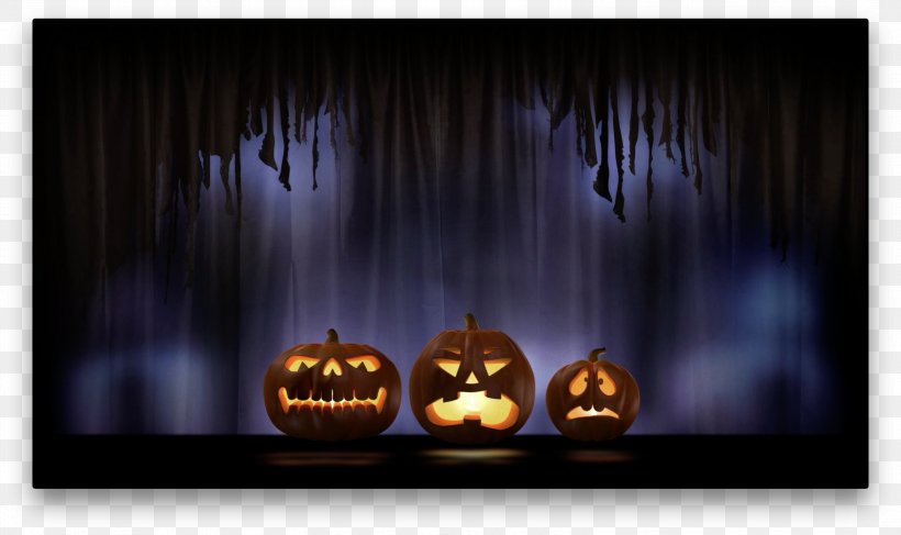 Halloween Jack-o'-lantern Desktop Wallpaper Computer 1080p, PNG, 3104x1844px, Halloween, Computer, Heat, Highdefinition Video, Lantern Download Free