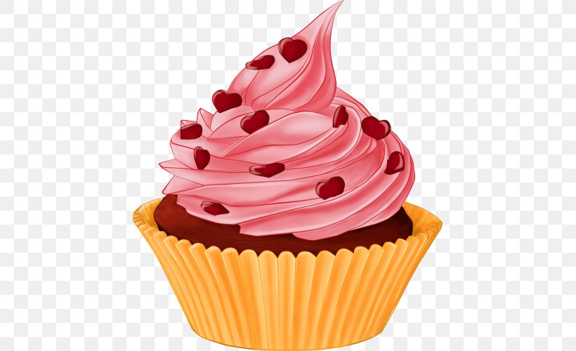 Cupcake Red Velvet Cake Frosting & Icing Clip Art, PNG, 500x500px, Cupcake, Bakery, Baking Cup, Buttercream, Cake Download Free