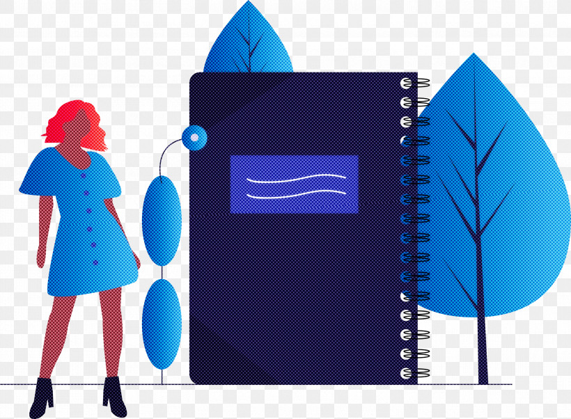Notebook Girl, PNG, 2999x2204px, Notebook, Blue, Electric Blue, Girl Download Free