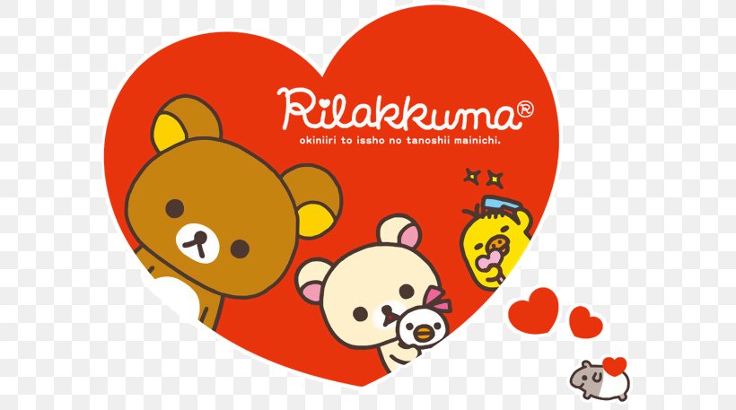 Rilakkuma Hello Kitty Valentine's Day Bear Desktop Wallpaper, PNG, 591x457px, Rilakkuma, Area, Bear, Cartoon, Food Download Free