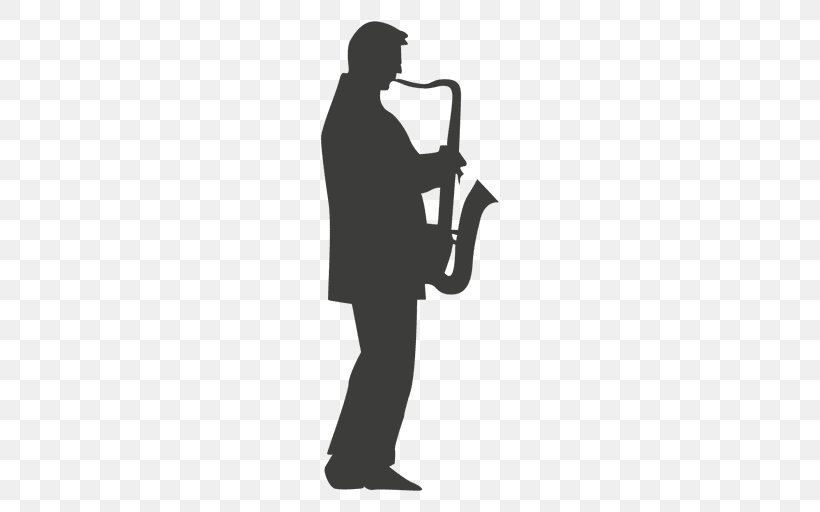 Silhouette Saxophone Trumpet, PNG, 512x512px, Watercolor, Cartoon, Flower, Frame, Heart Download Free