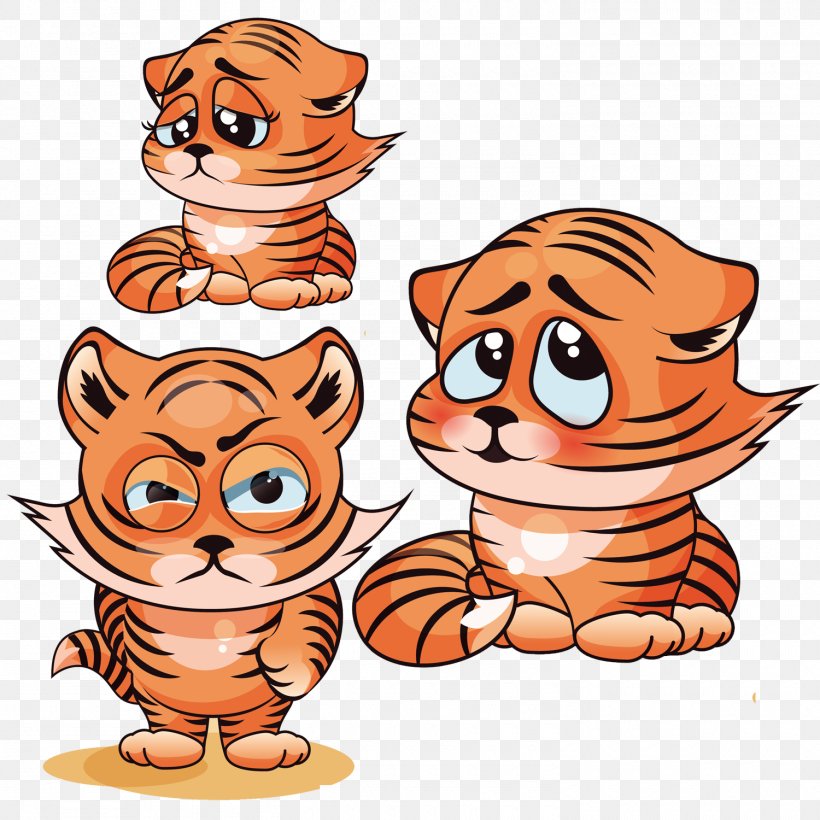Tiger Whiskers Cat Illustration Leopard, PNG, 1500x1500px, Tiger, Anger, Animal Figure, Animation, Art Download Free