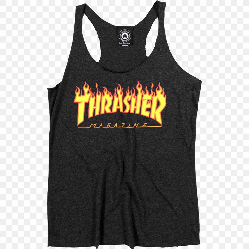 T-shirt Hoodie Thrasher Skateboarding, PNG, 1500x1500px, Tshirt, Active Shirt, Active Tank, Black, Bluza Download Free