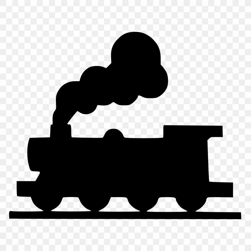 Rail Transport Train Silhouette Track Steam Locomotive, PNG, 2000x2000px, Rail Transport, Area, Black, Black And White, Express Train Download Free