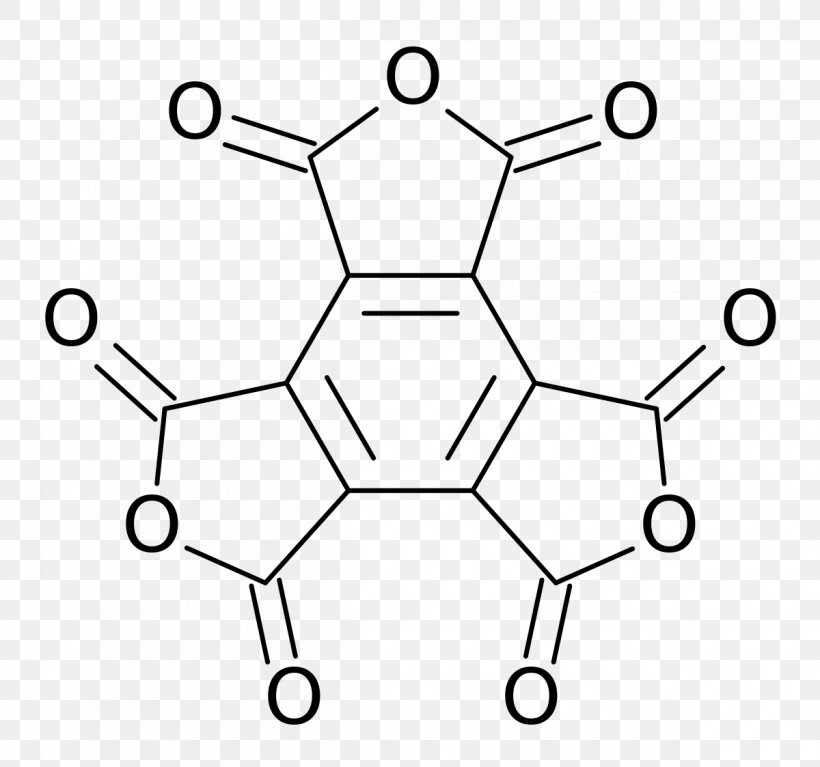 Mellitic Anhydride Organic Acid Anhydride Mellitic Acid Anhidruro Organic Compound, PNG, 1200x1123px, Mellitic Anhydride, Acid, Anhidruro, Area, Black And White Download Free