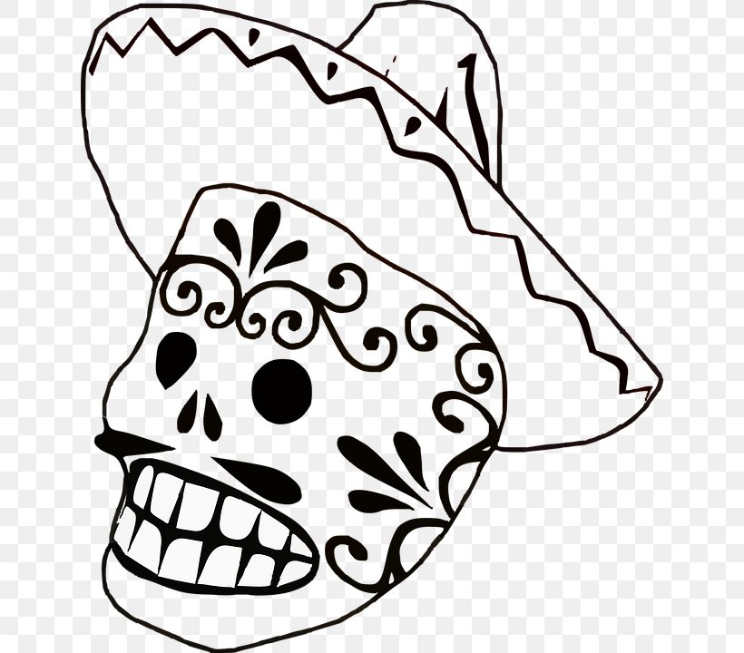 Mexican Cuisine Mexico Clip Art Calavera Mexicans, PNG, 642x720px, Mexican Cuisine, Art, Artwork, Black, Black And White Download Free