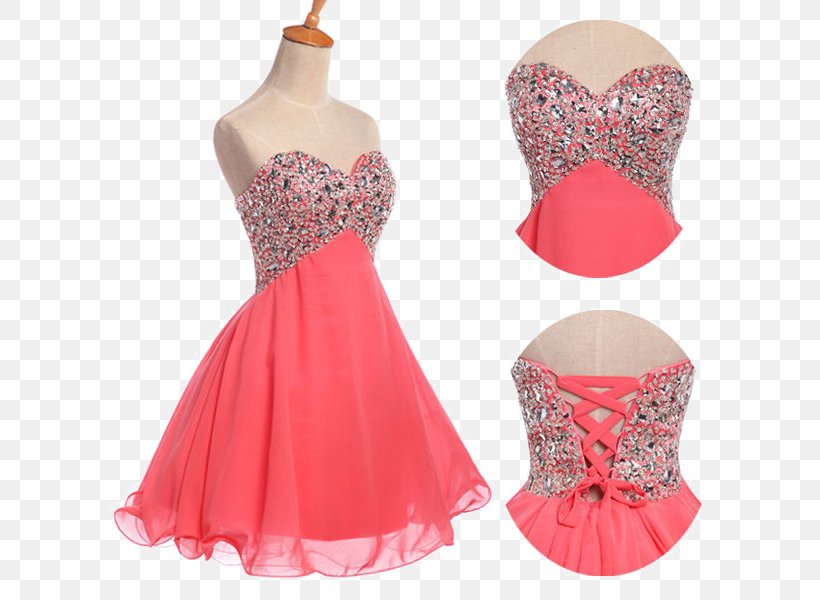 Cocktail Dress Evening Gown Prom, PNG, 600x600px, Watercolor, Cartoon, Flower, Frame, Heart Download Free