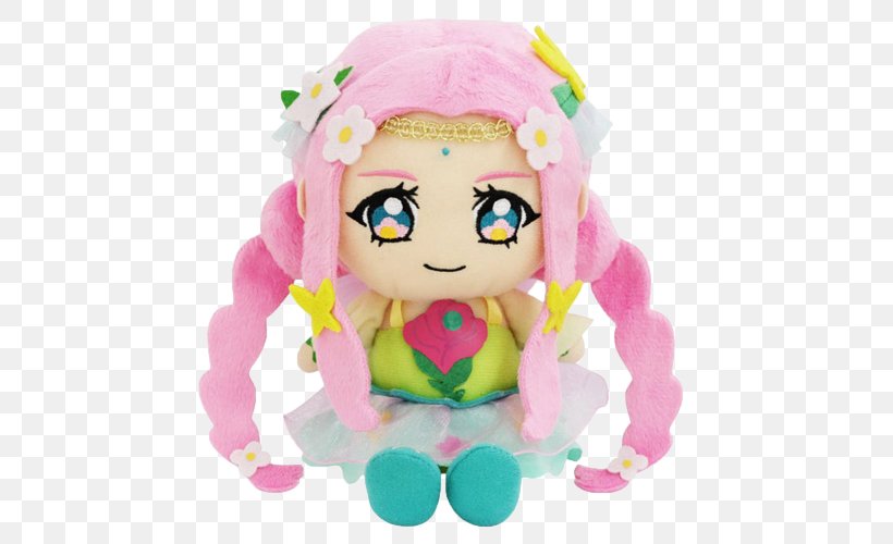 Cure Felice Mirai Asahina Pretty Cure Toei Television Production Stuffed Animals & Cuddly Toys, PNG, 500x500px, Watercolor, Cartoon, Flower, Frame, Heart Download Free